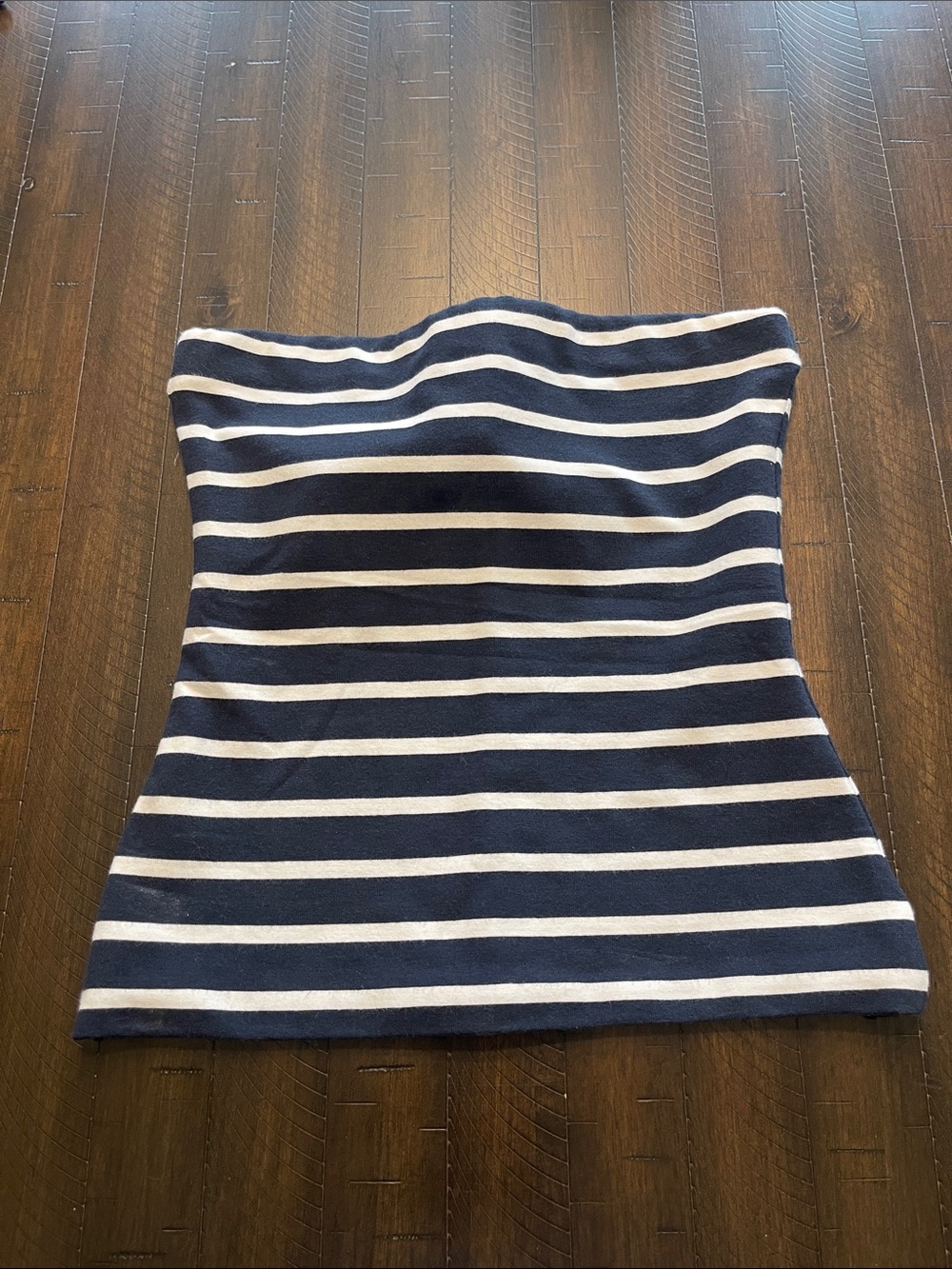 Madewell Navy & White Striped Strapless Tube Top